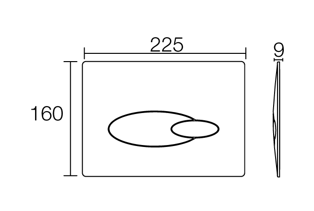 Kohler - Droplet  Face Plate For Inwall Tank