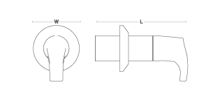 Kohler - Symbol  In-line Stop Valve Trim In Polished Chrome