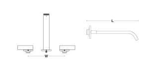 Kohler - Loure™  Wall Mount Lavatory Faucet In Polished Chrome