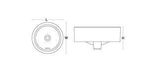 Kohler - Vox  Round Vessel Lavatory Without Faucet Hole