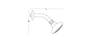 Kohler - Complementary  Single-function Showerhead In Polished Chrome (with Shower Arm And Flange)