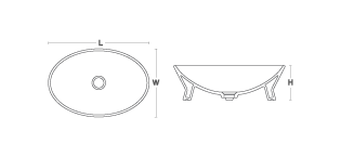 Kohler - Aquarelle  Vessel lavatory without faucet hole