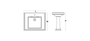 Kohler - Memoirs  Pedestal Lavatory With Classic Design And Single Faucet Hole In White
