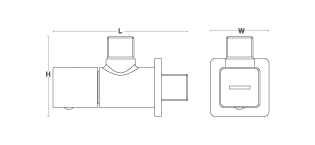 Kohler - Strayt  angle valve G1/2