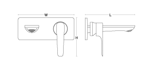 Kohler - Aleo+®  Wall-mount Lavatory Faucet Trim In Polished Chrome