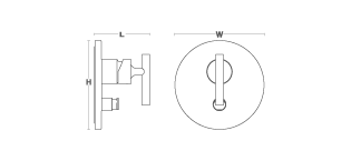 Kohler - Purist  Recessed Bath And Shower Faucet Trim With Lever Handle And Diverter Button