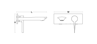Kohler - Stance  Wall Mount Lavatory Faucet In Polished Chrome