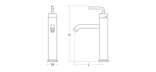 Kohler - Purist  single control tall lavatory faucet