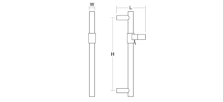 Kohler - Complementary  762mm Contemporary Slide Bar(Order Trim-Kit Separately)