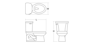 KOHLER | 3948 | Wellworth two-piece elongated 1.28 gpf toilet with ...