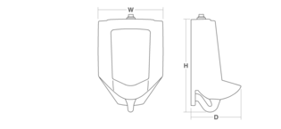 KOHLER | 4991LM-ET | Bardon High-Efficiency Urinal (HEU), washdown