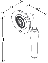 Bancroft Multifunction handshower Line Drawing