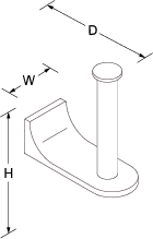 Loure Toilet roll holder vertical Line Drawing