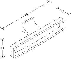 Loure Towel ring Line Drawing