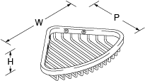 Cross range Corner basket small Line Drawing