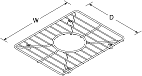 Bottom basin rack for Vault 3840-1 Line Drawing