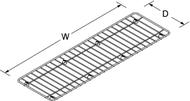 Wire rack 635mm for Icerock Trough Line Drawing