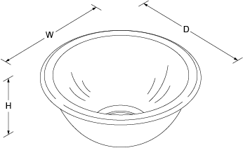 Icerock Under-mount no tap hole (1) Line Drawing