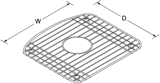 Bottom bowl rack for Deerfield Line Drawing