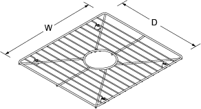 Bottom basin rack for 8 Degree Line Drawing