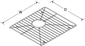 Bottom basin rack large for 8 Degree Line Drawing