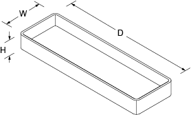 Utensil tray Line Drawing