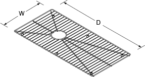 Bottom basin rack Line Drawing