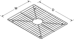Bottom basin rack (1) Line Drawing