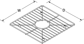 Bottom basin rack for Strive 5287 Line Drawing