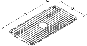 Bottom bowl rack for Bakersfield Line Drawing