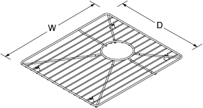 Bottom basin rack for Strive 5281 Line Drawing