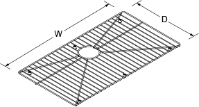 Bottom basin rack for Strive 5285 Line Drawing