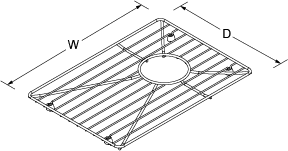 Bottom basin rack for Strive 5282 (1) Line Drawing