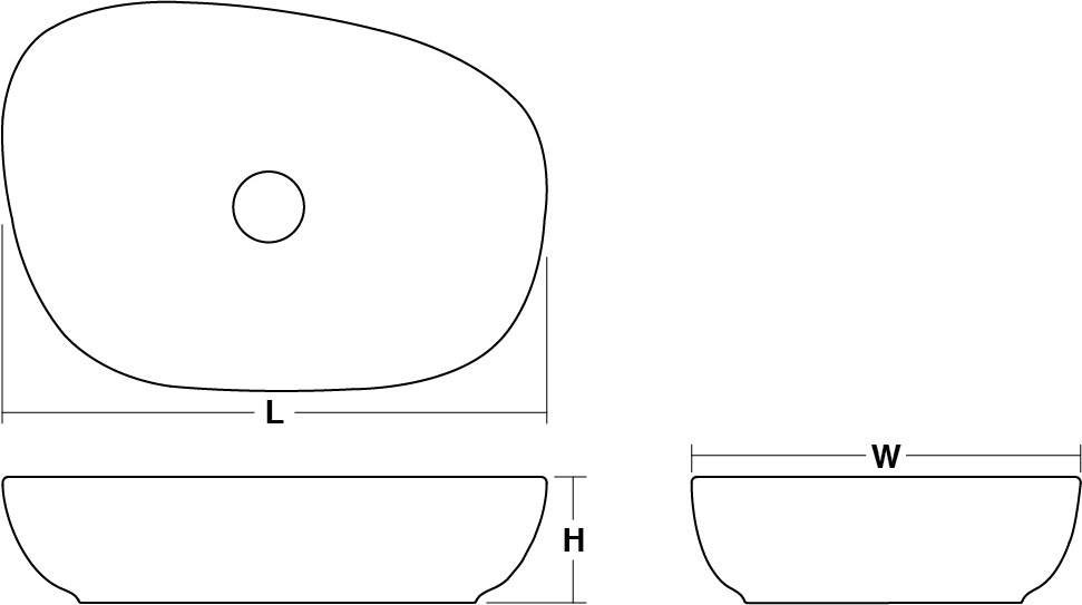 Kankara vessel basin Line Drawing