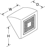 Square 54-nozzle shower head Line Drawing