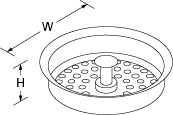 Basket strainer Only Line Drawing