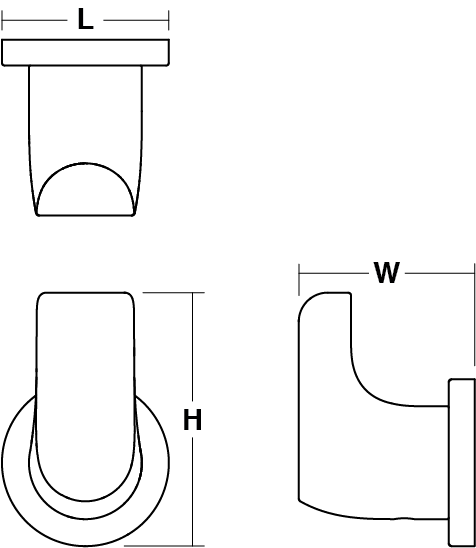 Avid Composed robe hook Line Drawing