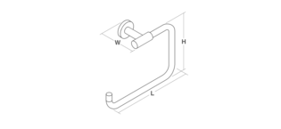 Stillness Towel ring Line Drawing