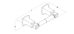 Margaux Toilet roll holder horizontal Line Drawing