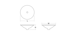 Derring round Vessel basin Line Drawing