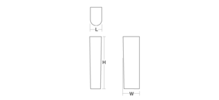 Escale Full pedestal for Escale and Presquile Line Drawing