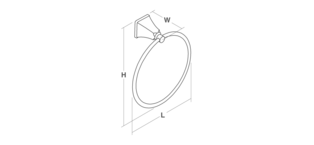 Margaux Towel ring (1) Line Drawing