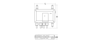 DTV Prompt Digital two-port thermostatic valve Line Drawing