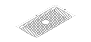 Volute 1700mm Freestanding Bath Line Drawing